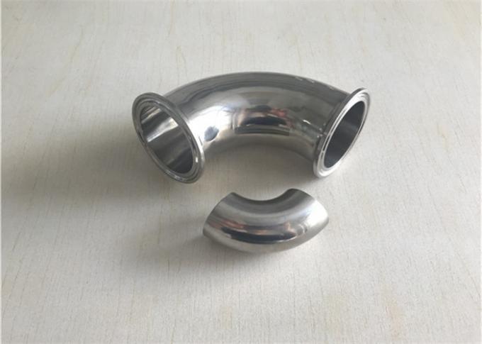 Accessori per tubi sanitari dell'acciaio inossidabile/acciaio inossidabile lucidatura dello specchio del gomito da 90 gradi