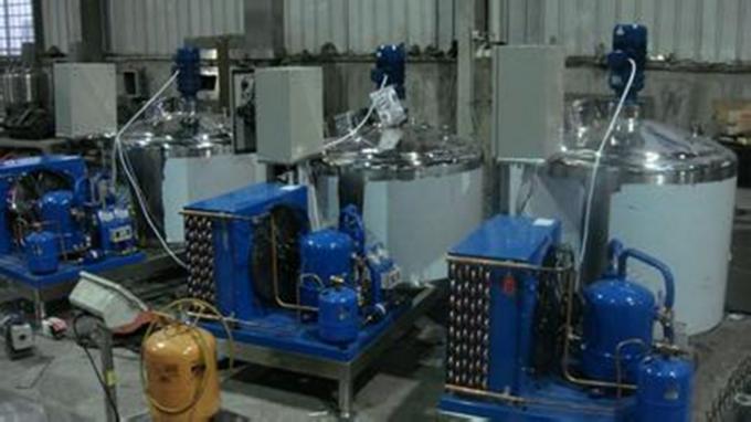 Facili materiali orizzontali verticali dell'acciaio inossidabile del carro armato 500L di raffreddamento del latte funzionano